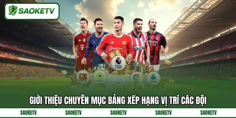 Giới thiệu chuyên mục bảng xếp hạng vị trí các đội