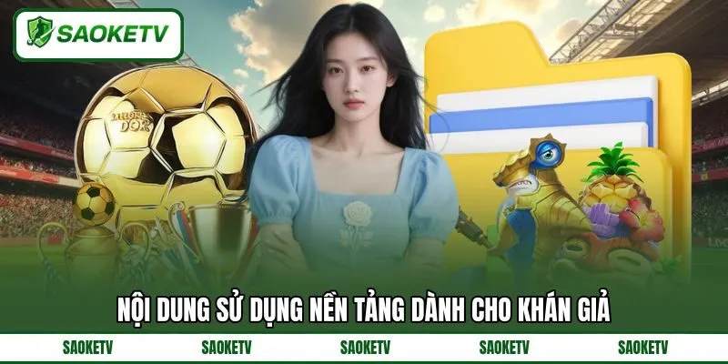 Nội dung sử dụng nền tảng dành cho khán giả